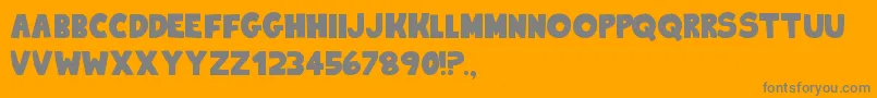 KingOfTheHill2-Schriftart – Graue Schriften auf orangefarbenem Hintergrund