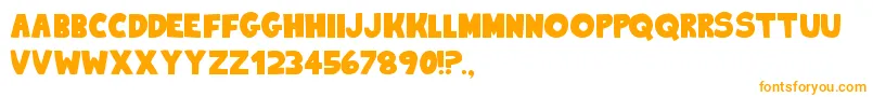 KingOfTheHill2-Schriftart – Orangefarbene Schriften auf weißem Hintergrund