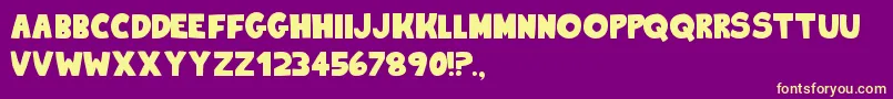 KingOfTheHill2 Font – Yellow Fonts on Purple Background