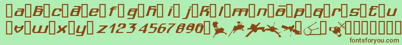 Шрифт Spuknik – коричневые шрифты на зелёном фоне