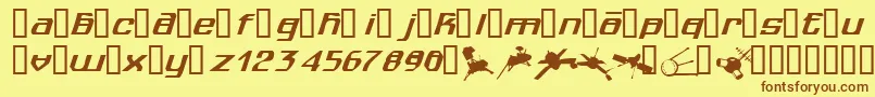 Spuknik Font – Brown Fonts on Yellow Background