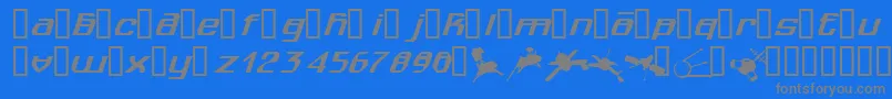 Spuknik Font – Gray Fonts on Blue Background