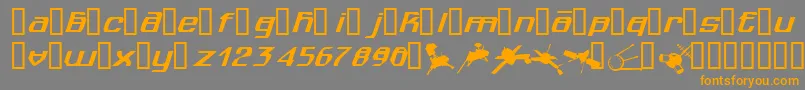 Spuknik Font – Orange Fonts on Gray Background