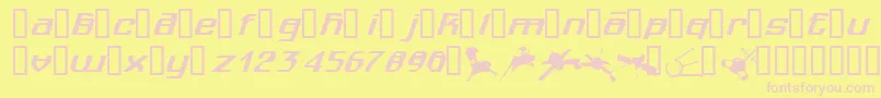 Spuknik Font – Pink Fonts on Yellow Background