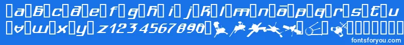 Spuknik Font – White Fonts on Blue Background