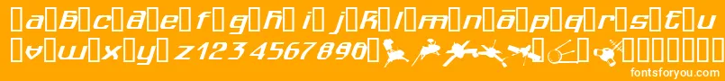 Spuknik Font – White Fonts on Orange Background