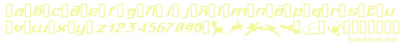 フォントSpuknik – 黄色のフォント