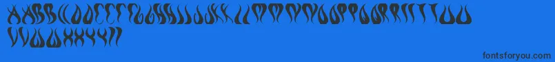 Eternalflame Font – Black Fonts on Blue Background