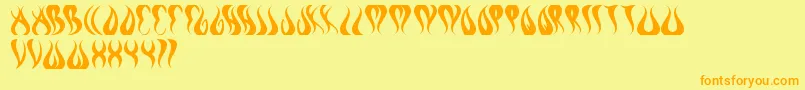 Eternalflame Font – Orange Fonts on Yellow Background