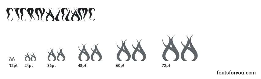 Eternalflame Font Sizes