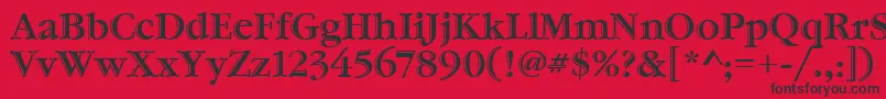 GaramondHtldItcTt Font – Black Fonts on Red Background