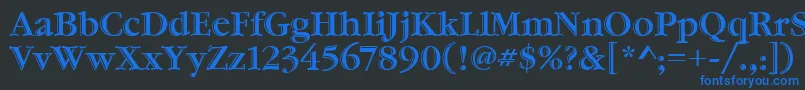 GaramondHtldItcTt Font – Blue Fonts on Black Background