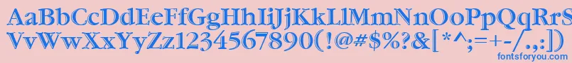 GaramondHtldItcTt Font – Blue Fonts on Pink Background