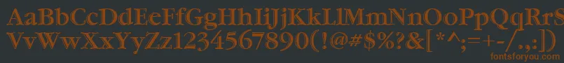 GaramondHtldItcTt Font – Brown Fonts on Black Background