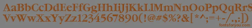 GaramondHtldItcTt Font – Brown Fonts on Gray Background