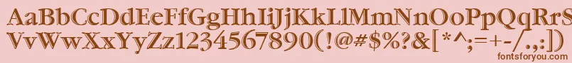 GaramondHtldItcTt Font – Brown Fonts on Pink Background