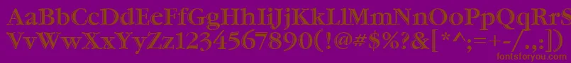 GaramondHtldItcTt Font – Brown Fonts on Purple Background