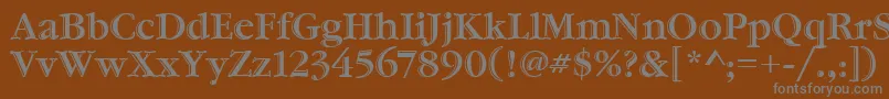 フォントGaramondHtldItcTt – 茶色の背景に灰色の文字