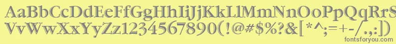 GaramondHtldItcTt Font – Gray Fonts on Yellow Background
