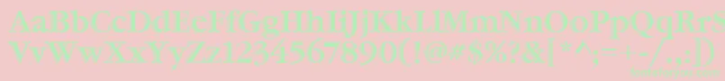 GaramondHtldItcTt Font – Green Fonts on Pink Background