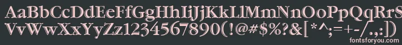 GaramondHtldItcTt Font – Pink Fonts on Black Background