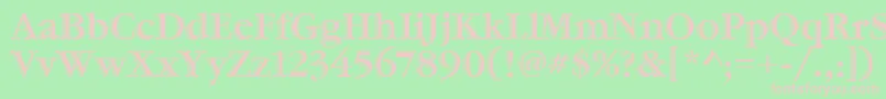 GaramondHtldItcTt Font – Pink Fonts on Green Background