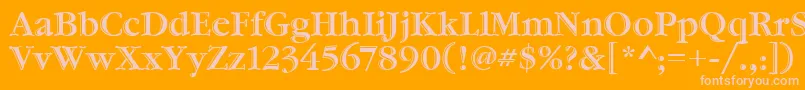 GaramondHtldItcTt Font – Pink Fonts on Orange Background