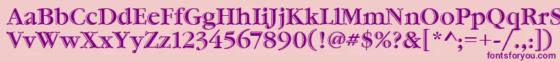 GaramondHtldItcTt Font – Purple Fonts on Pink Background