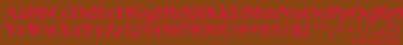 GaramondHtldItcTt Font – Red Fonts on Brown Background