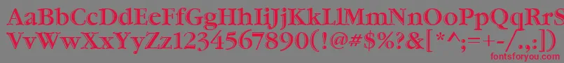 GaramondHtldItcTt Font – Red Fonts on Gray Background