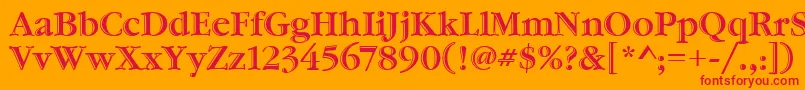 GaramondHtldItcTt Font – Red Fonts on Orange Background
