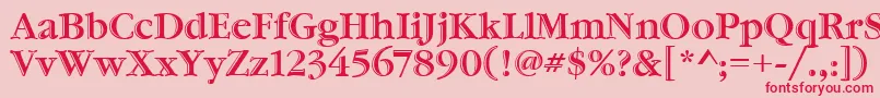 GaramondHtldItcTt Font – Red Fonts on Pink Background