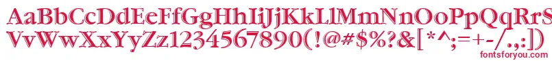 GaramondHtldItcTt Font – Red Fonts on White Background