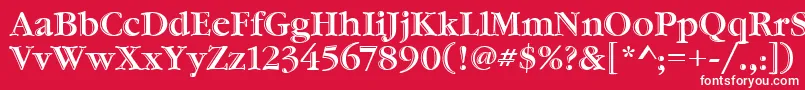 GaramondHtldItcTt Font – White Fonts on Red Background