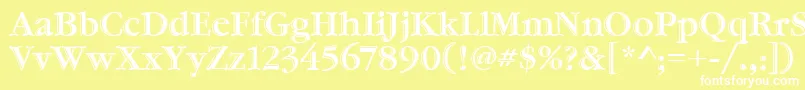 GaramondHtldItcTt Font – White Fonts on Yellow Background