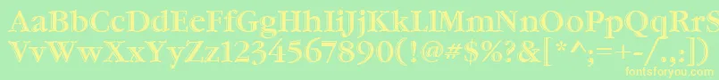 GaramondHtldItcTt Font – Yellow Fonts on Green Background