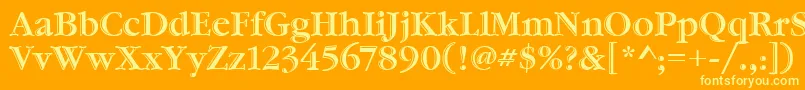 GaramondHtldItcTt Font – Yellow Fonts on Orange Background
