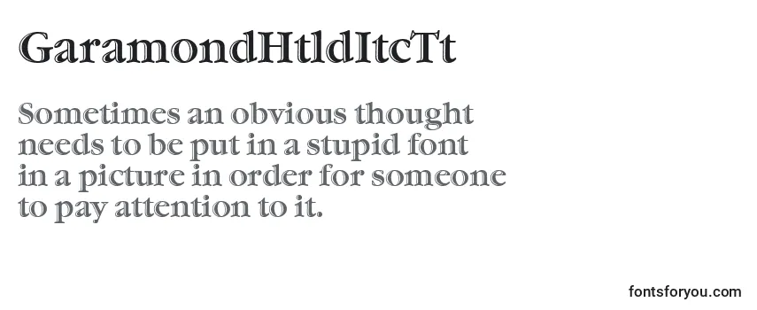 Review of the GaramondHtldItcTt Font