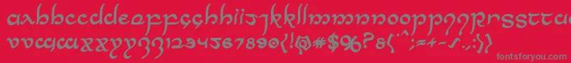 fuente Halfelvenbold – Fuentes Grises Sobre Fondo Rojo
