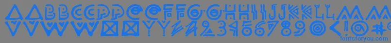 Odisahg Font – Blue Fonts on Gray Background