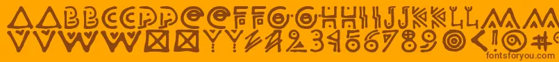 Odisahg Font – Brown Fonts on Orange Background