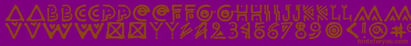 Odisahg Font – Brown Fonts on Purple Background