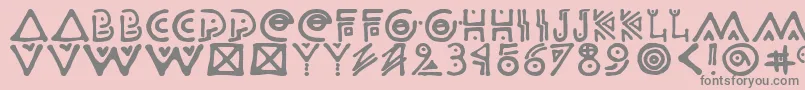 フォントOdisahg – ピンクの背景に灰色の文字