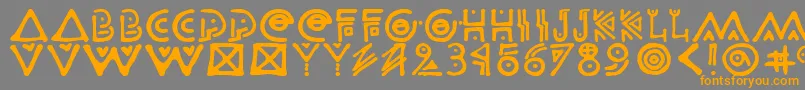 Odisahg Font – Orange Fonts on Gray Background