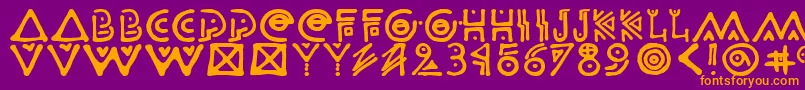 Odisahg Font – Orange Fonts on Purple Background
