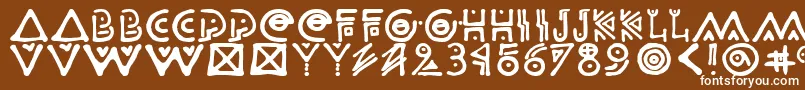 フォントOdisahg – 茶色の背景に白い文字