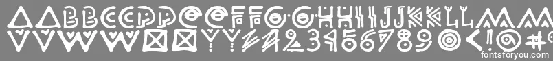 フォントOdisahg – 灰色の背景に白い文字