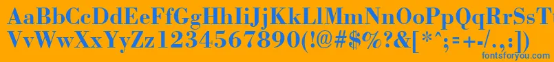 BostonBold Font – Blue Fonts on Orange Background