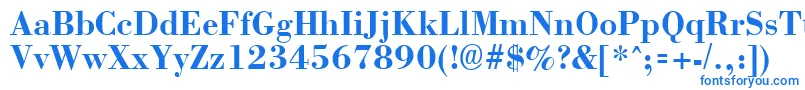 フォントBostonBold – 白い背景に青い文字