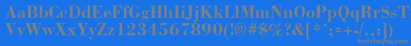 BostonBold Font – Gray Fonts on Blue Background